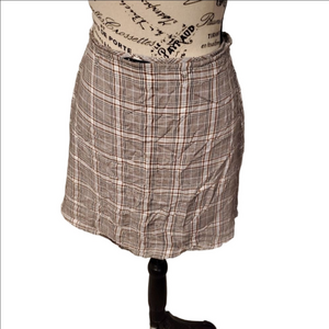 American Eagle Outfitters Brown Plaid Skirt Size 10
